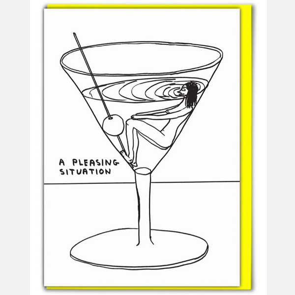 A Pleasing Situation Blank Greetings Card