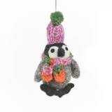 Frosty Penguin - Felt Hanging Christmas Decorations