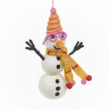 Betty the funky snowman hanging decoration