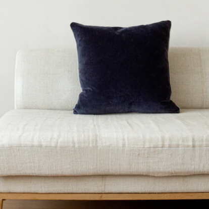 Unari Velvet Cushion - Indigo