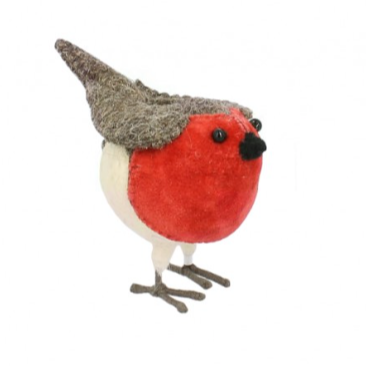 Small Velvet Robin - Standing Decoration