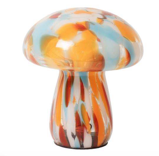 Mushroom Lamp - Red/White/Mint