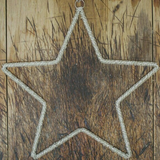 Silver Glass Beaded Star