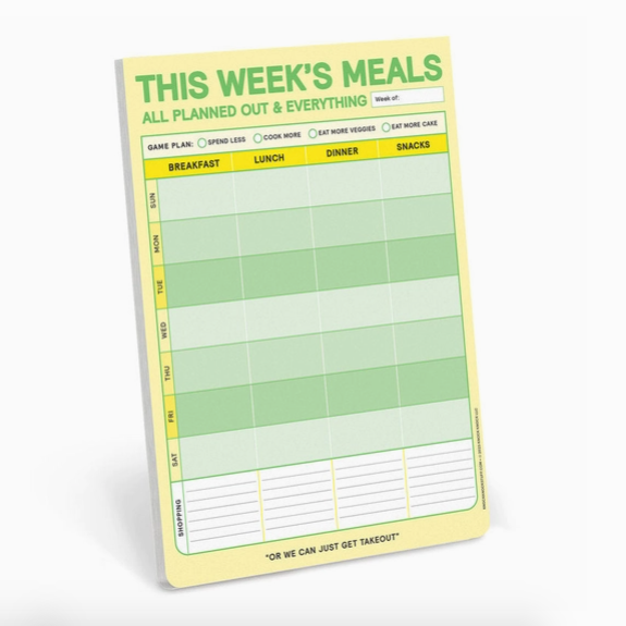 Knock Knock This Week's Meals Big & Sticky Notepads