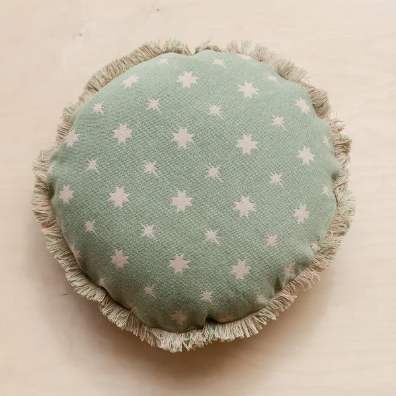 Tbco Cotton Cushion Cover in Sage Celestial