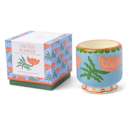 Adopo Jungle Ceramic Candle - Cactus Flower