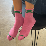 Le Bon Shoppe Girlfriend Socks - Rose Pink and Heart