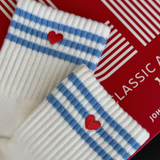 Le Bon Shoppe Girlfriend Socks - Ivory and Heart