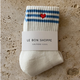 Le Bon Shoppe Girlfriend Socks - Ivory and Heart