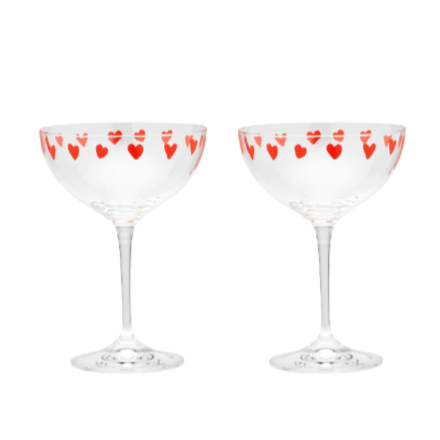 Anna & Mug Classic Love Champagne Glass Set of 2