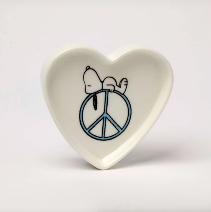 Peanuts Heart Trinket Dish Peace