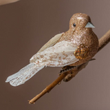 Gold Sparkling Bird Clip