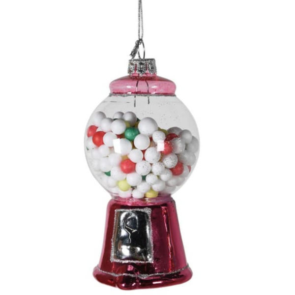 Bubblegum Machine Glass Bauble Decoration