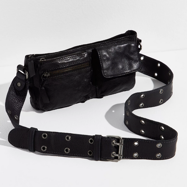 Free People Wade Leather Sling Black