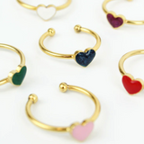 Heart Enamel Ring