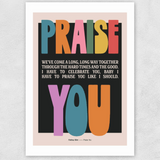 Praise you Print in Black Frame