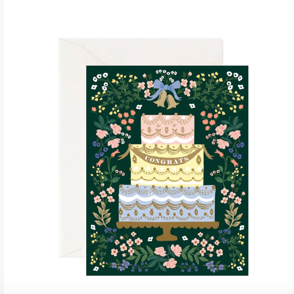 Rifle Paper Woodland Wedding Cake Card