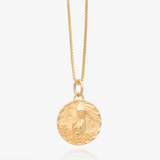 Rachel Jackson Aquarius Art Coin Necklace - Gold Plated