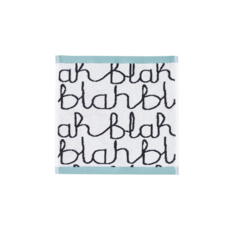 Blah Blah Face Towel ( Wash Cloth) - Donna Wilson