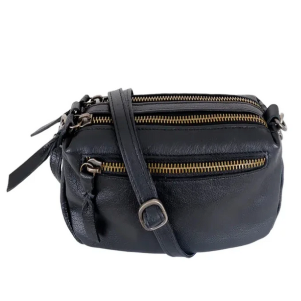 Black Colour - Black Soft Box Leather Bag