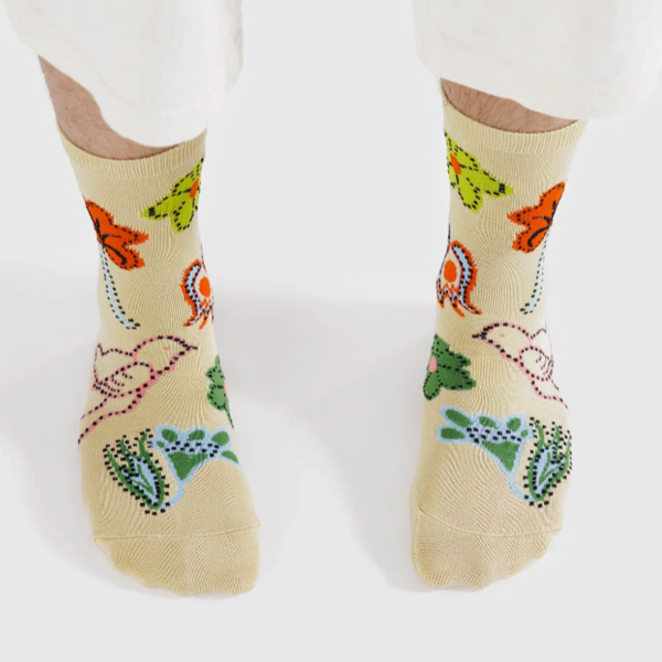 Baggu Crew Sock - Birds