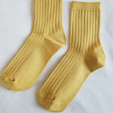 Le Bon Shoppe Her Cotton Ribbed Socks - Buttercup