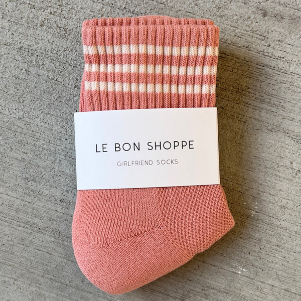 Le Bon Shoppe Girlfriend Socks - Salmon