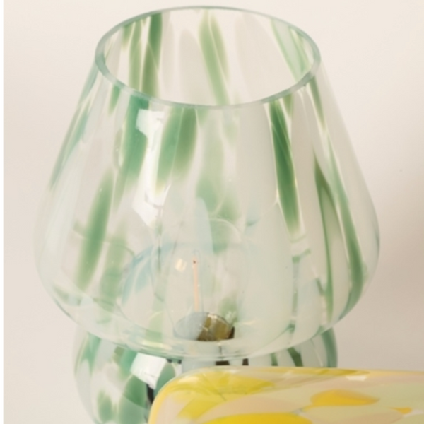 Joyful Lamp - Green & White Chips