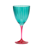 Anna & Nina Jazzy Green Wine Glass