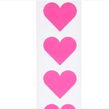 Paper Poetry Heart Stickers - Neon Pink