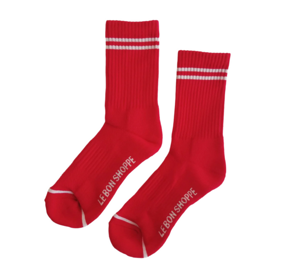 Le Bonne Shop Boyfriend Sock - Red