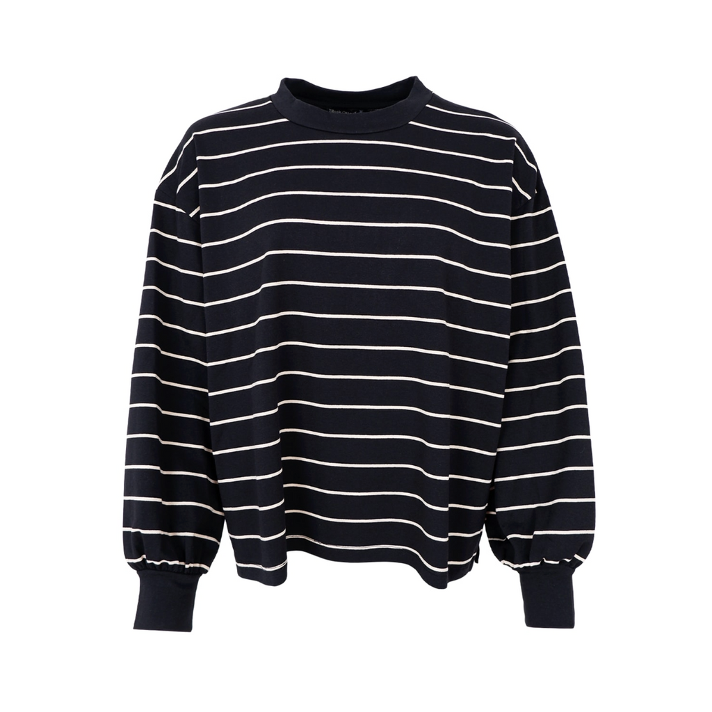 Black Colour Jay Striped Sweatshirt Black