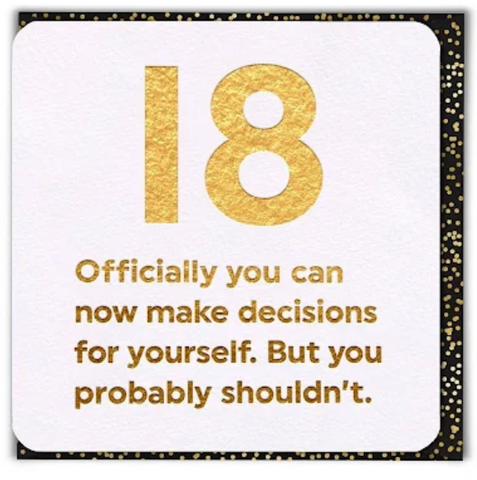 18 Officially Make Decisions Card