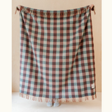 Tbco Recycled Wool Blanket - Teal Gingham