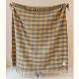 Tbco Recycled Wool Blanket - Sage Gingham