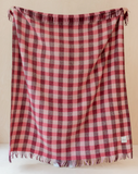 Tbco Recycled Wool Blanket - Pink Waffle Gingham