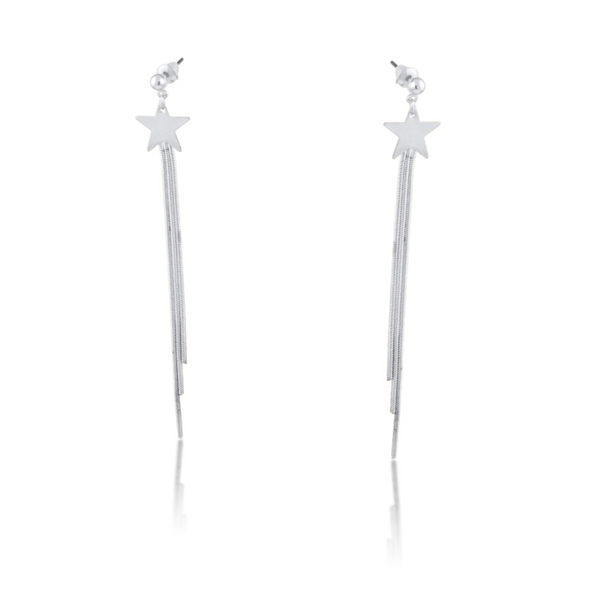 Big Metal London Celena Star Dangle Earrings