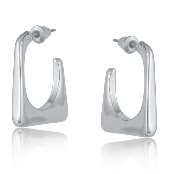 Big Metal London Hortense Organic Shape Earrings - Gold/Silver