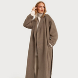 Object Clara Oversized Wool Coat Fossil Melange