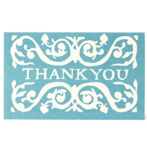 Cambridge Imprint Tiny Thank You Gift Cards Blue - Pack of 6