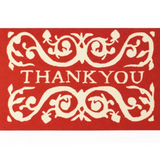 Pack of Arabesque Thank You Gift Cards Red