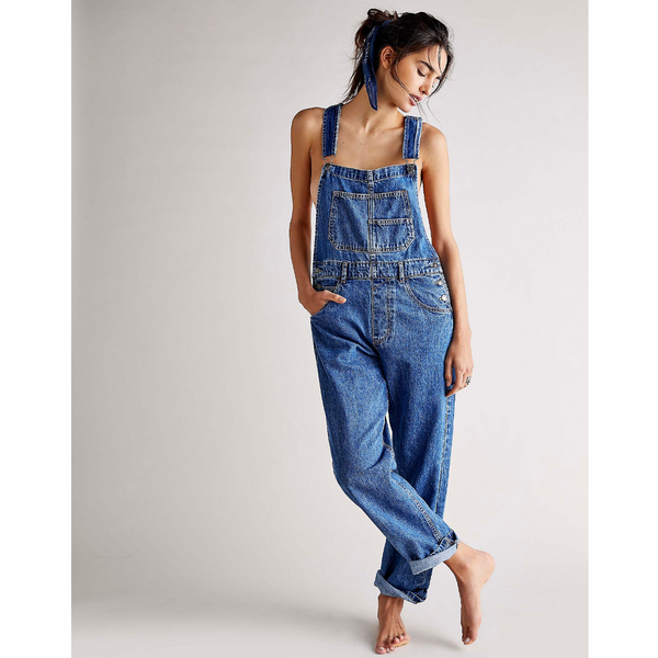 Free People Ziggy Denim Overall - Sapphire Blue