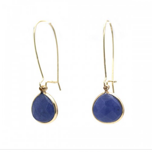 Isles & Stars Stone Tear Drop Earrings - Gold/Sodalite