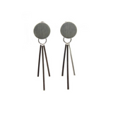 Isles & Stars Brushed Metal Earrings  - Silver