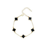 Isles & Stars Five Clover Gold Pendant Bracelet