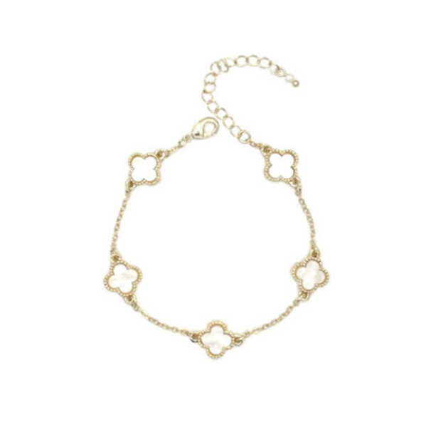 Isles & Stars Five Clover Gold Pendant Bracelet