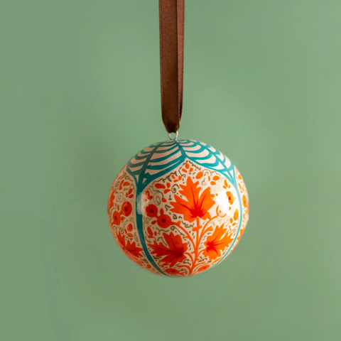 Cream & Teal Kashmiri Bauble