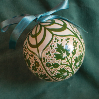 Cream & Green Kashmiri Bauble