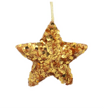 Gold Star Sequin Bauble