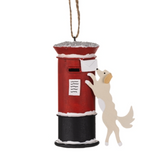 Posting the Christmas Card Dog Hanging Decoration